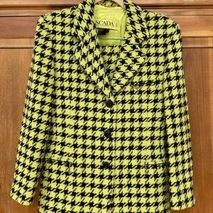 Vintage Escada skirt suit - Lime Green
